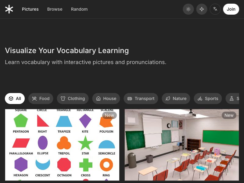 Visual Dictionary Screenshot
