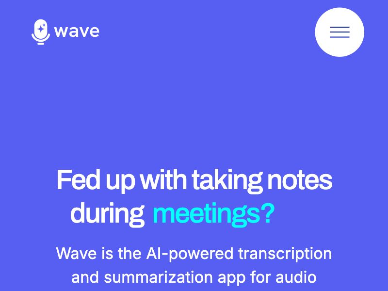 Wave AI Note Taker