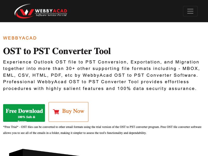 WebbyAcad OST to PST Converter Tool