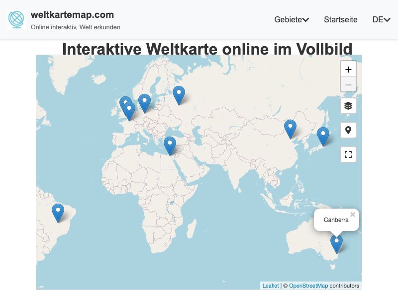 weltkartemap Screenshot