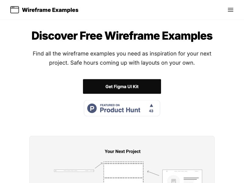 Wireframe Examples Screenshot