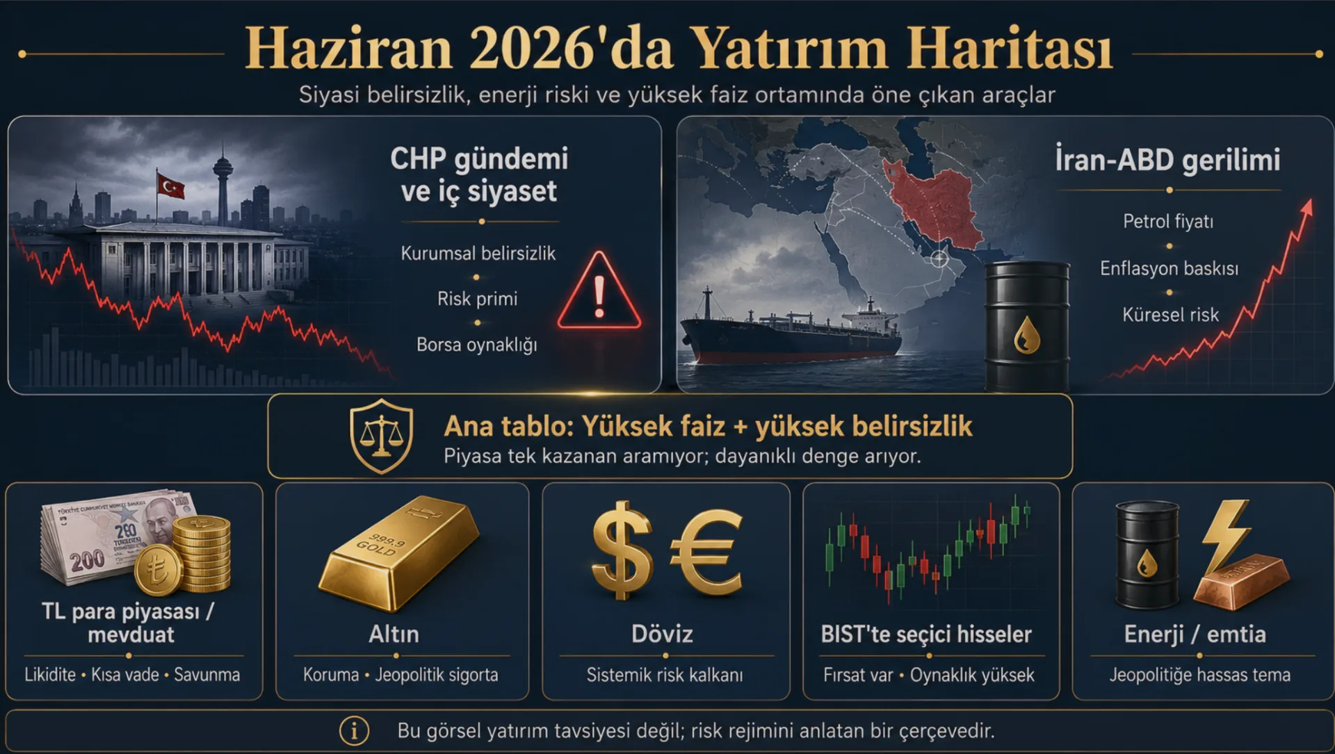 Haziran 2026’da Yatırım Araçları: Gürültü Değil, Risk Rejimi