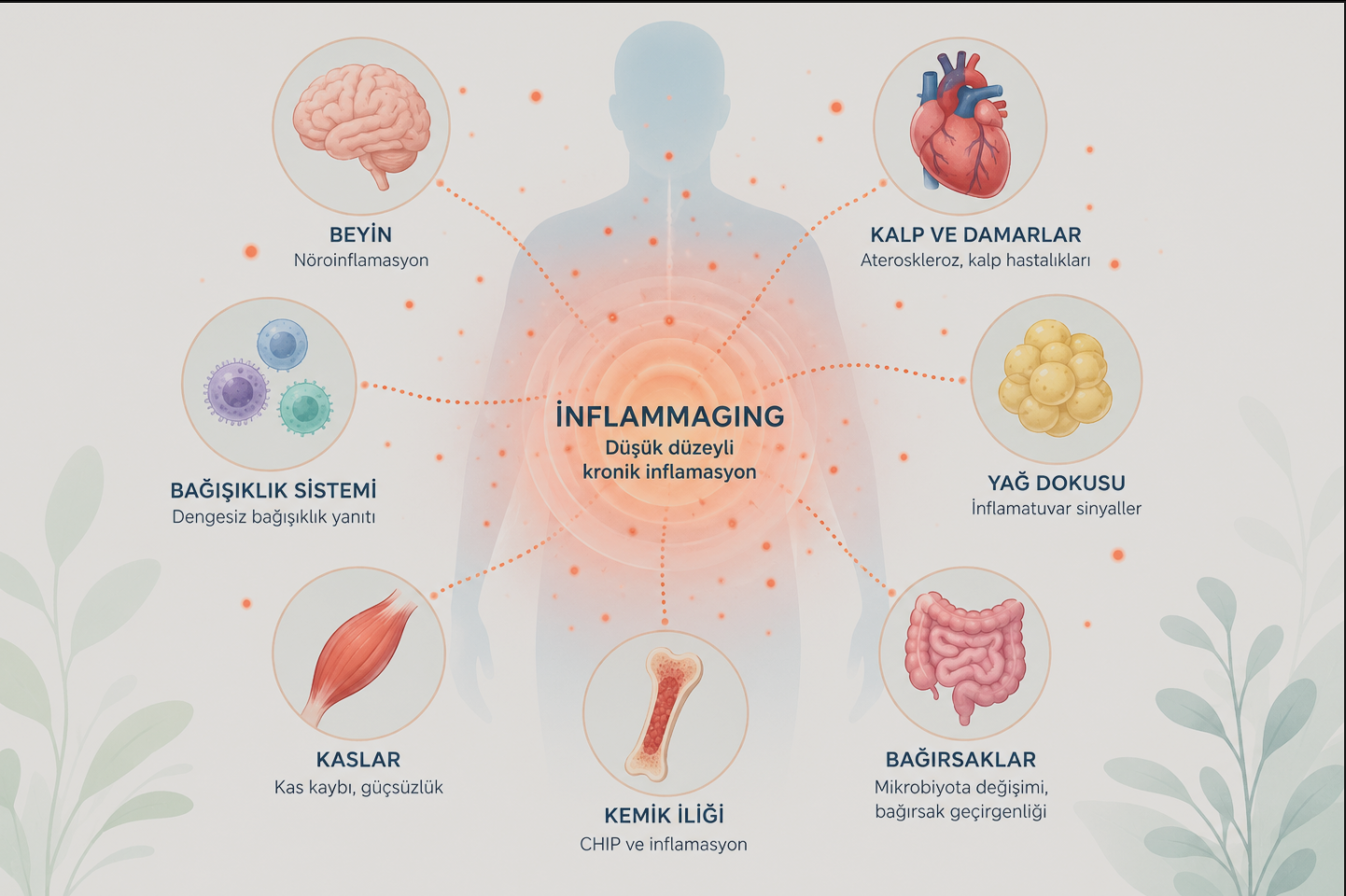 Yaşlanmanın Sessiz Hastalık Zemini, Inflammaging