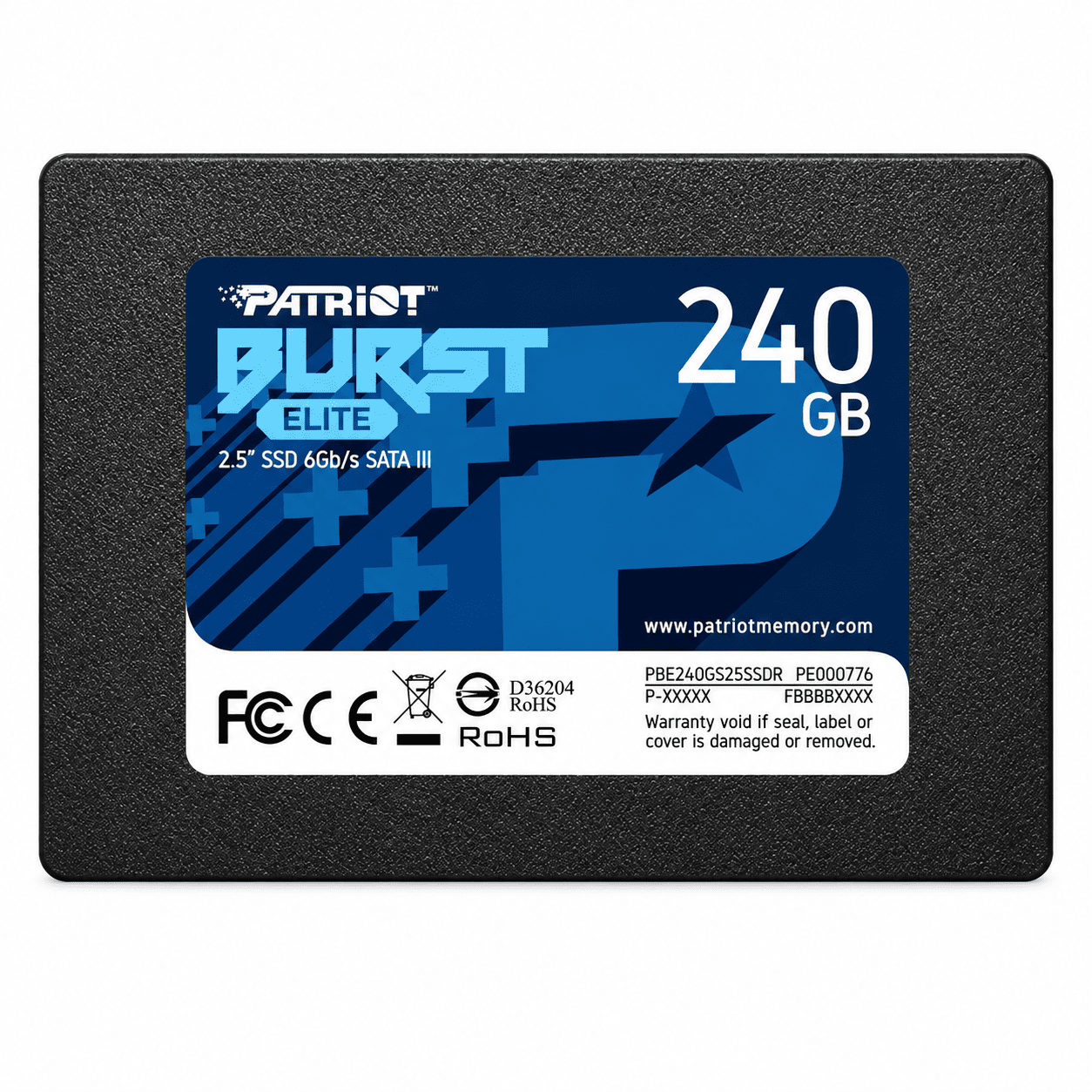 SSD SATA PATRIOT 240GB 2,5" BURST ELITE - 450MB/s - 320MB/s -  PBE240GS25SSDR