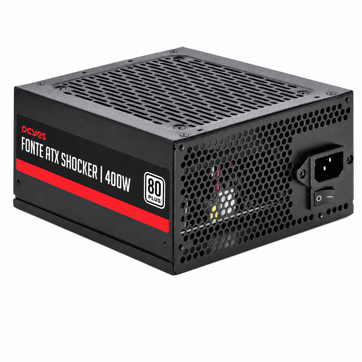FONTE ATX PCYES 400W 80 PLUS WHITE SHOCKER PFC ATIVO PF400SHW