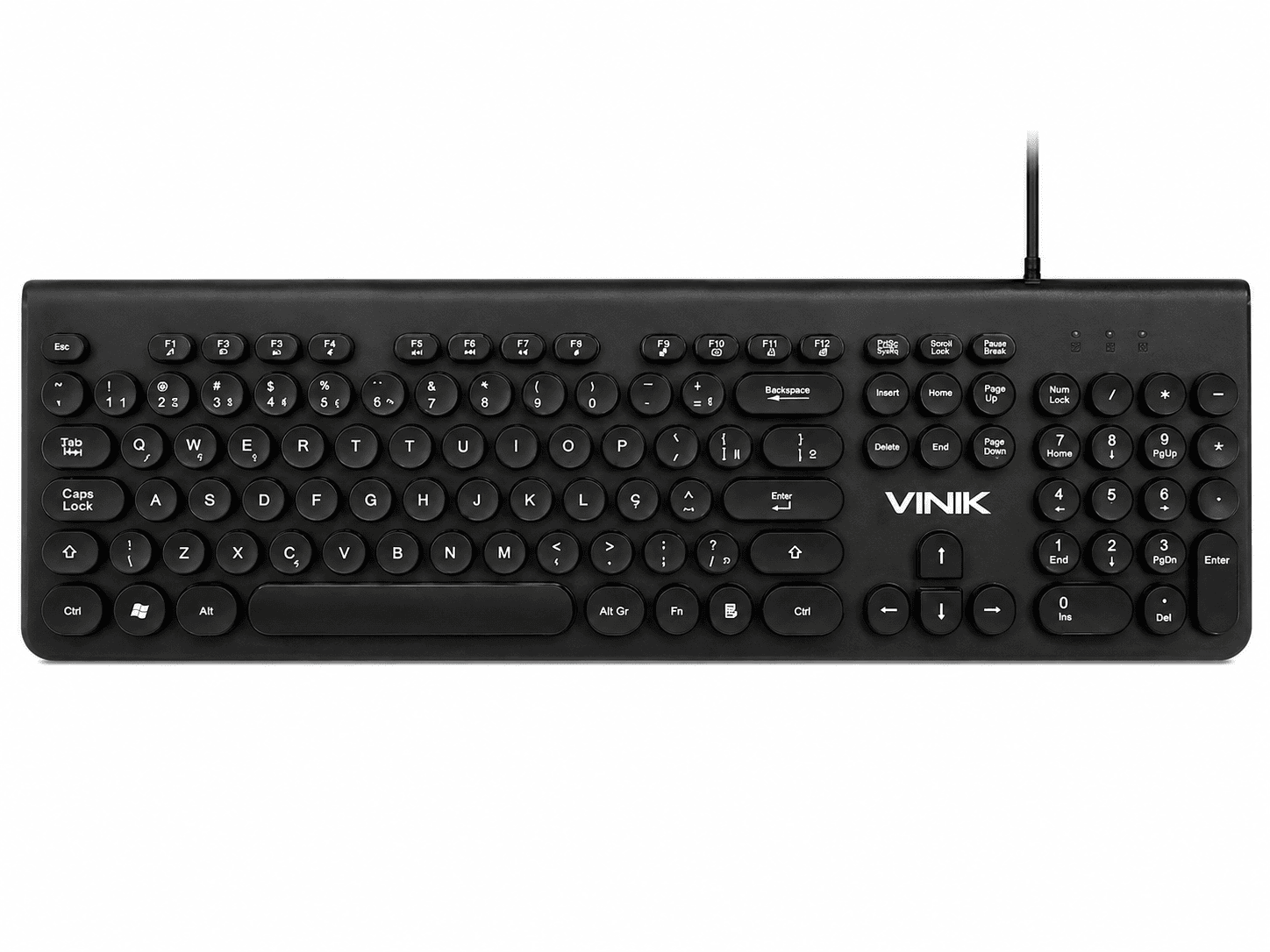 TECLADO USB VINIK DYNAMIC CIRCLE DC100P PRETO