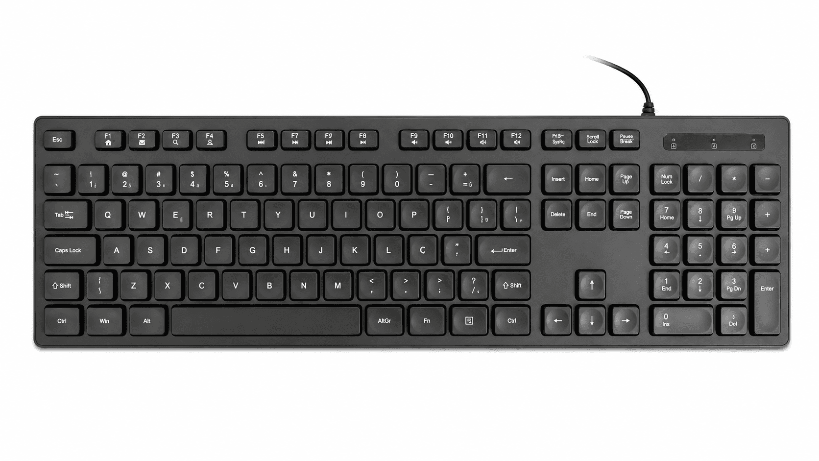 TECLADO USB K-MEX KM-D628 COM MULTIMÍDIA PRETO