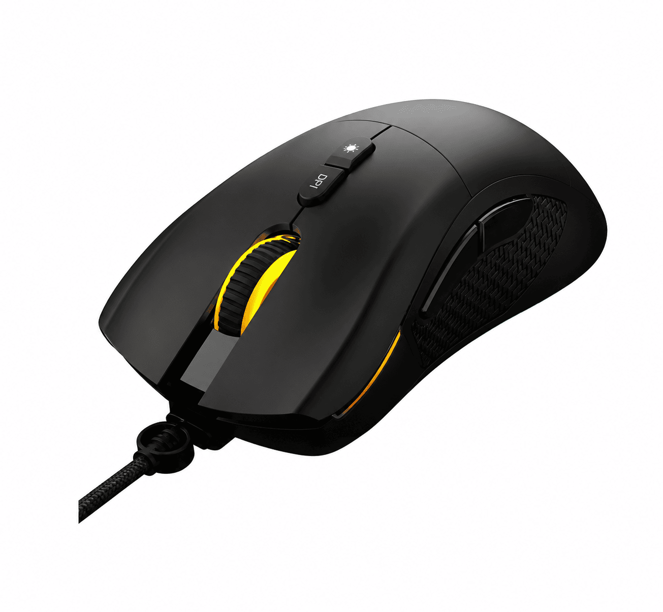 MOUSE GAMER USB PCYES GAIUS COM LED RGB / 12400 DPI / PRETO - PMGGBV