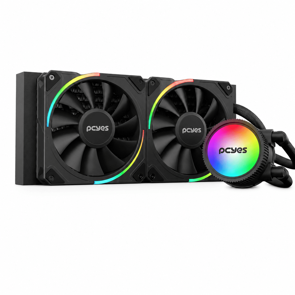WATER COOLER PCYES SANGUE FRIO 3 BLACK VULCAN 240MM ARGB - ARGBSF3240BR