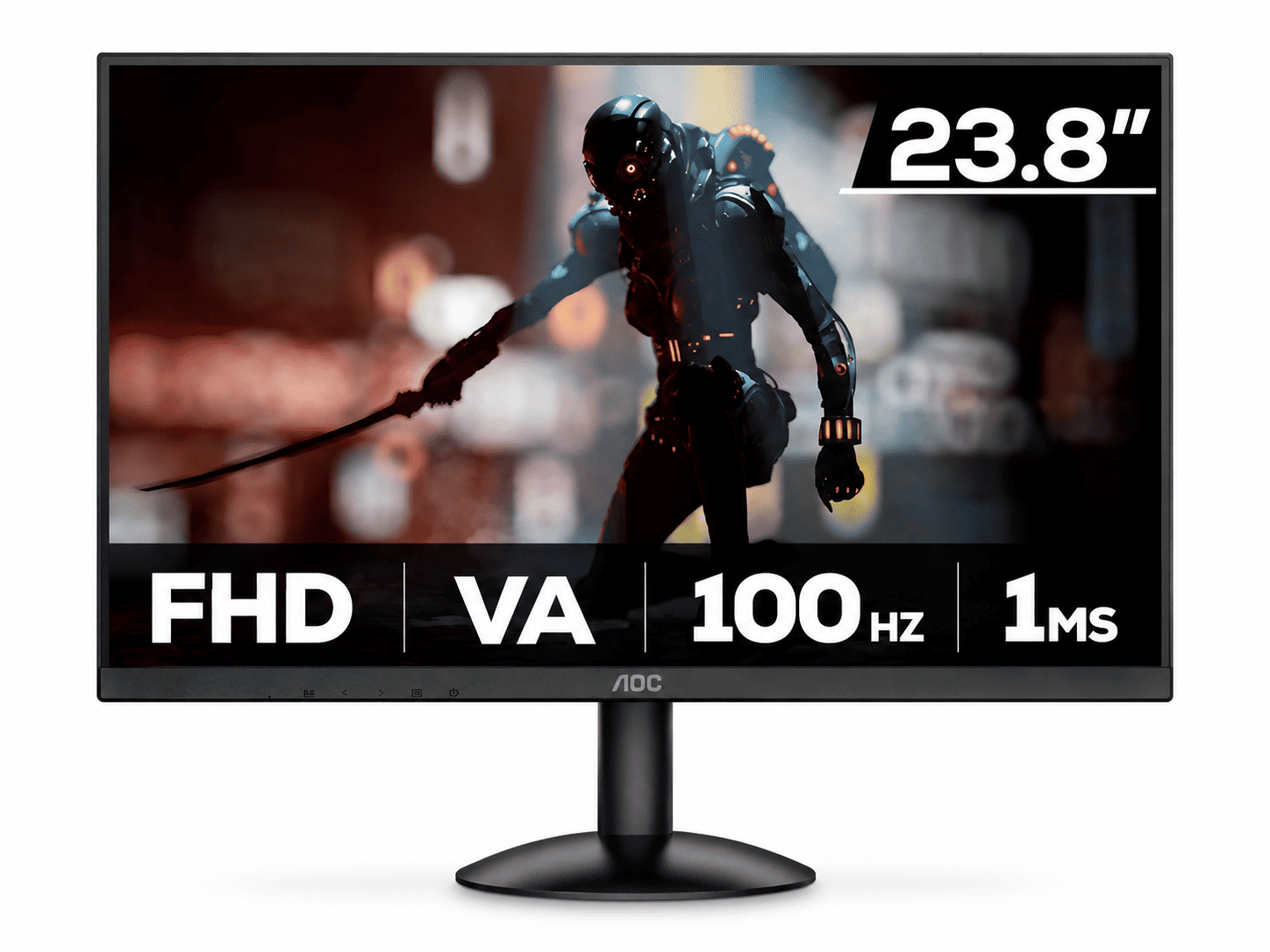 MONITOR AOC 23,8" LED / FULL HD / VGA-HDMI / VESA / 100Hz / 24B30HM2