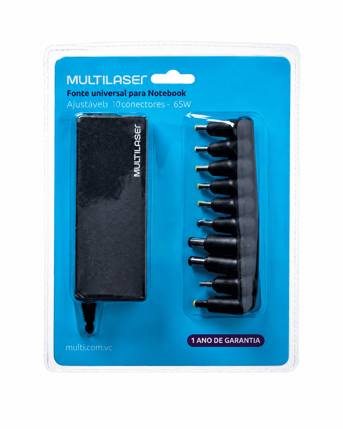 FONTE DE ALIMENTAÇÃO PARA NOTEBOOK UNIVERSAL 90W MULTILASER - CB009