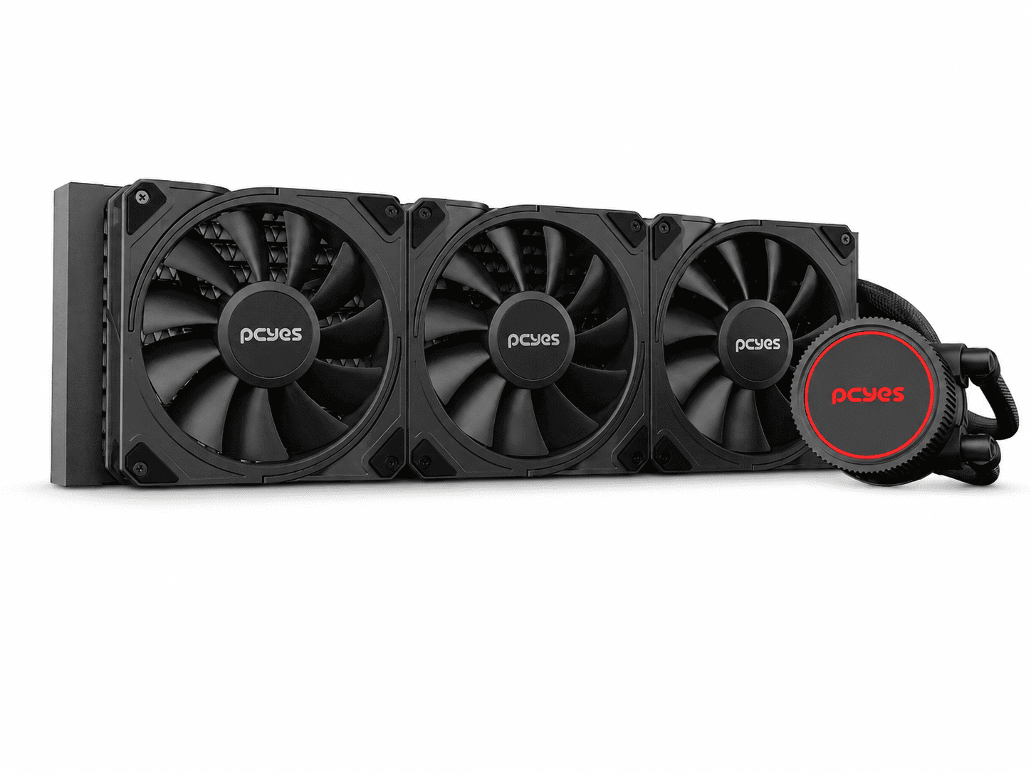 WATER COOLER PCYES SANGUE FRIO 3 BLACK VULCAN 360MM WCSF3360BR -