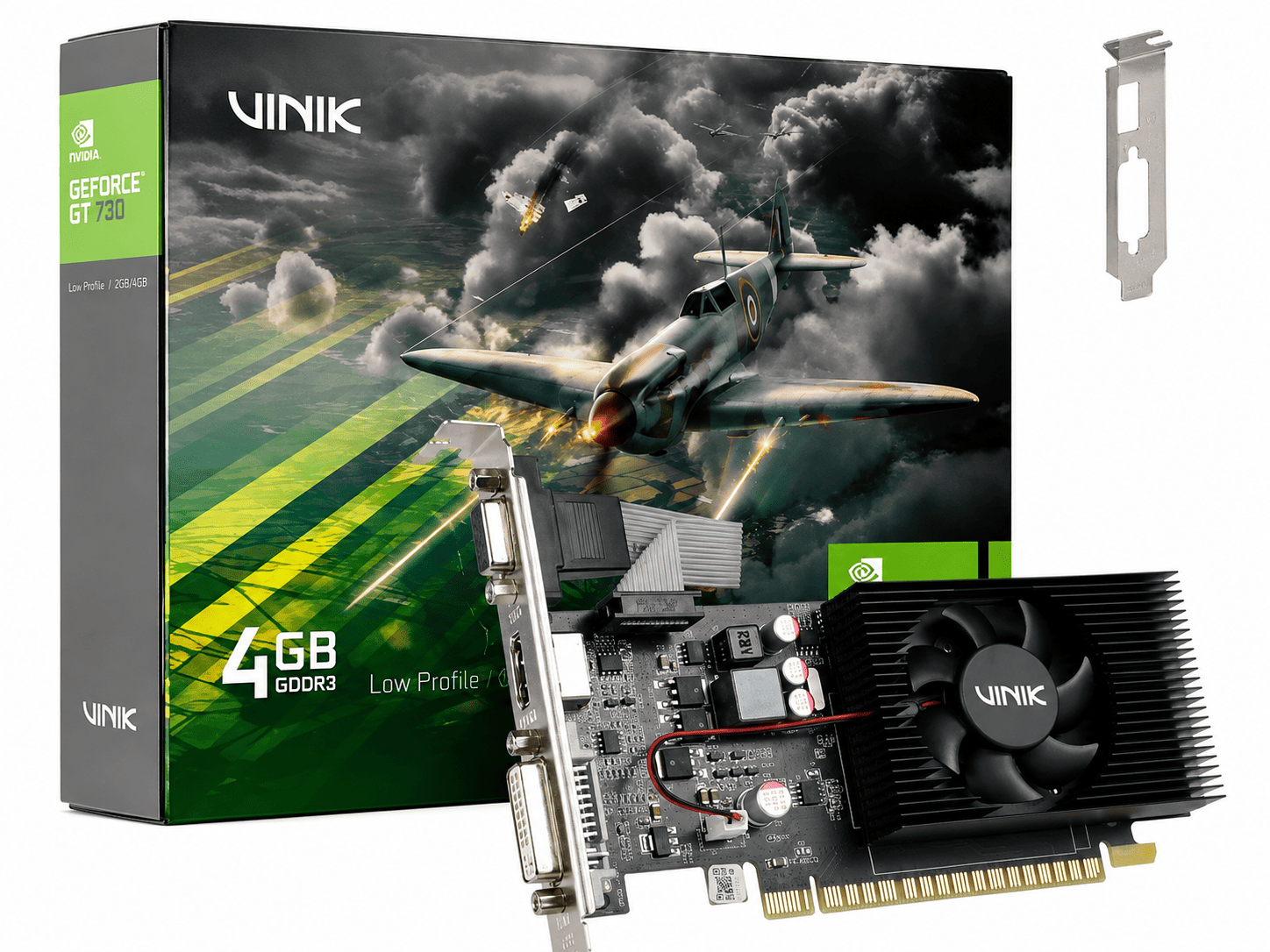 PLACA DE VIDEO VINIK GT 730 4GB DDR3 128 BITS VGA/HDMI/DVI-I GPUK7304GBLP0H2