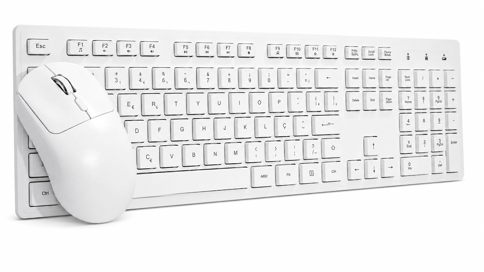 KIT TECLADO E MOUSE WIRELESS K-MEX KA-60W92 + MA-A7WD3 BRANCO