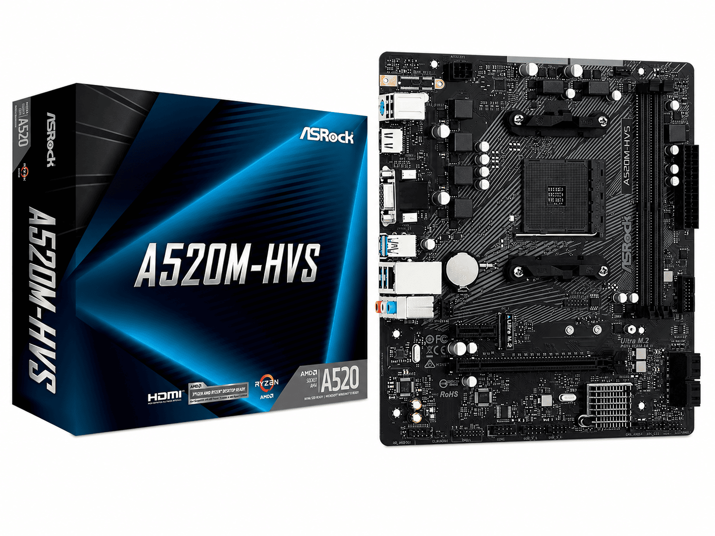 PLACA-MAE ASROCK A520M-HVS DDR4 AM4