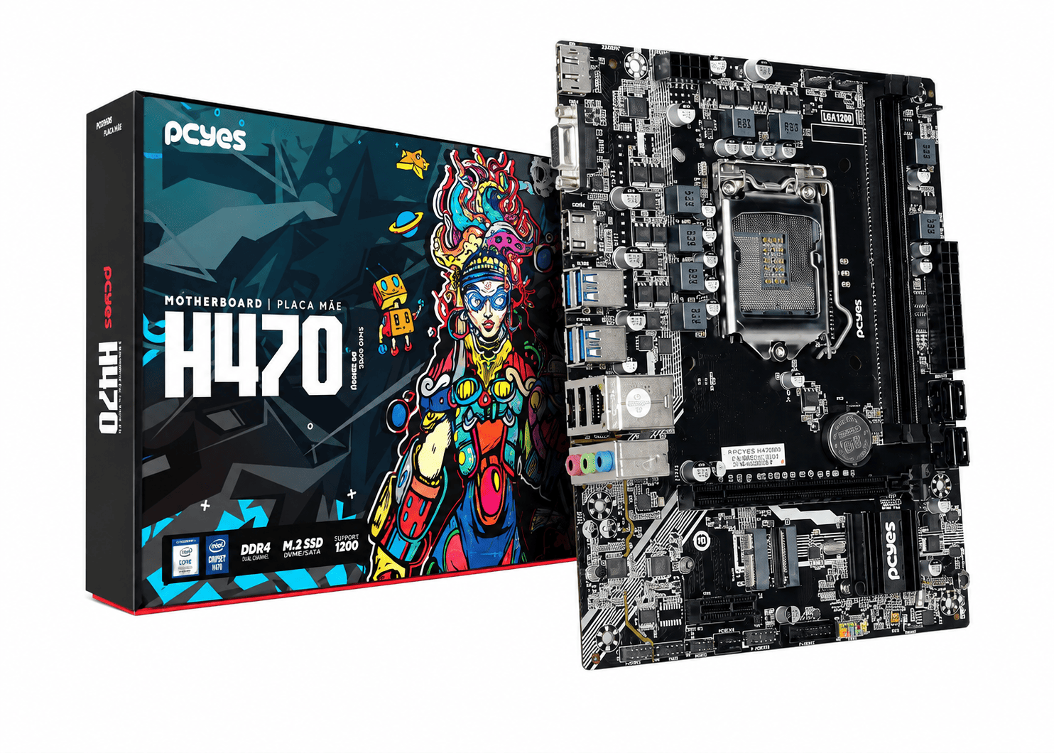 PLACA-MAE PCYES H470 DDR4 LGA 1200