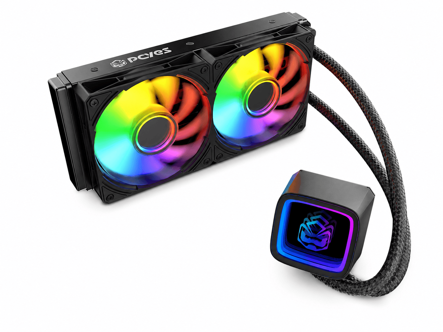 WATER COOLER PCYES TUNDRA BLACK VULCAN 240MM ARGB - WCTBV240