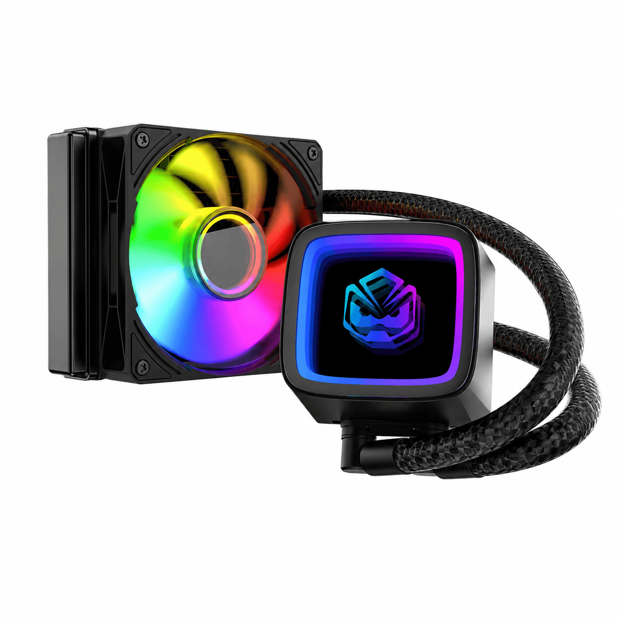 WATER COOLER PCYES TUNDRA BLACK VULCAN 120MM ARGB - WCTBK120