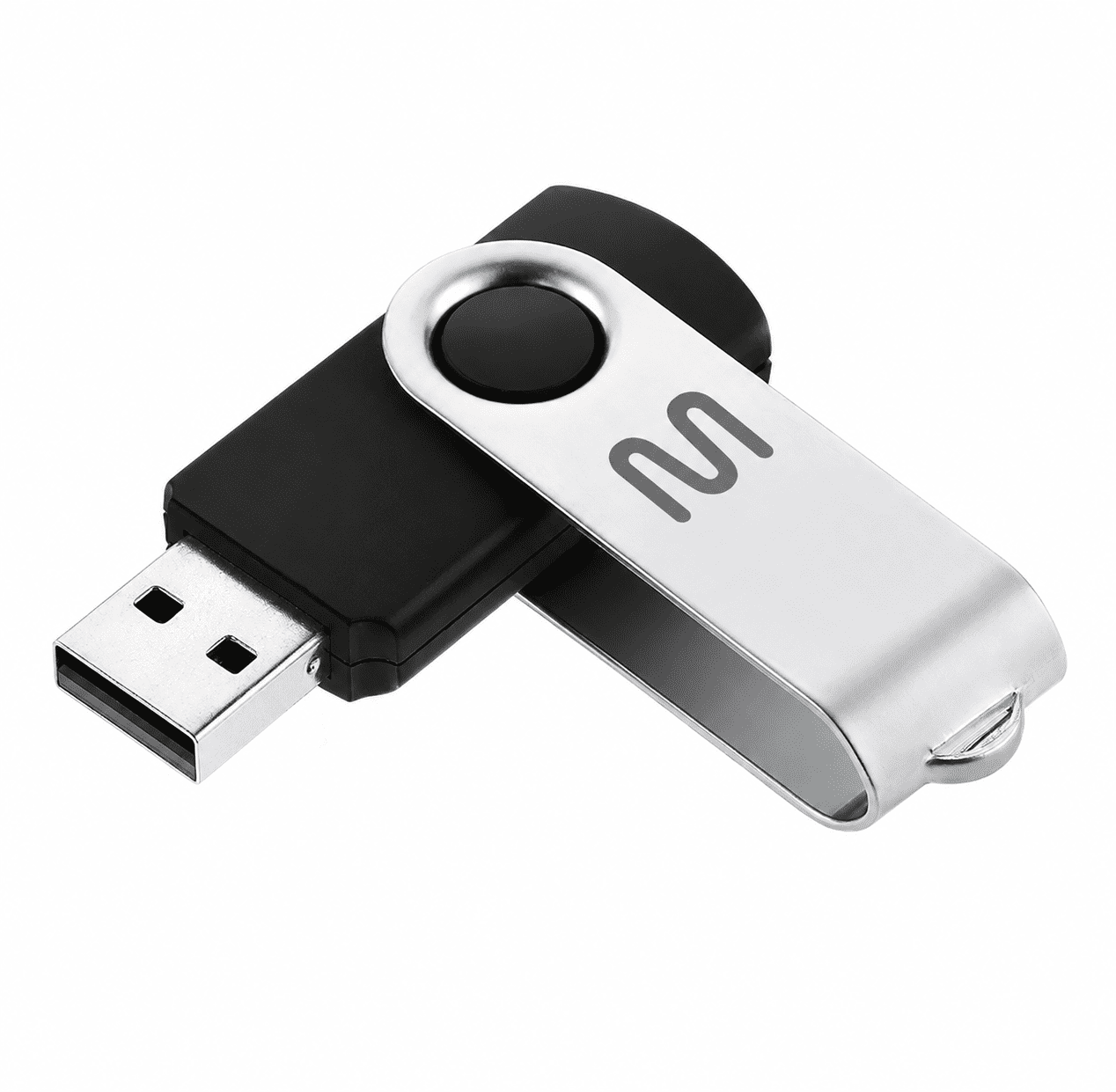 PEN DRIVE MULTILASER 16GB USB 2.0 TWIST PRETO/PRATA