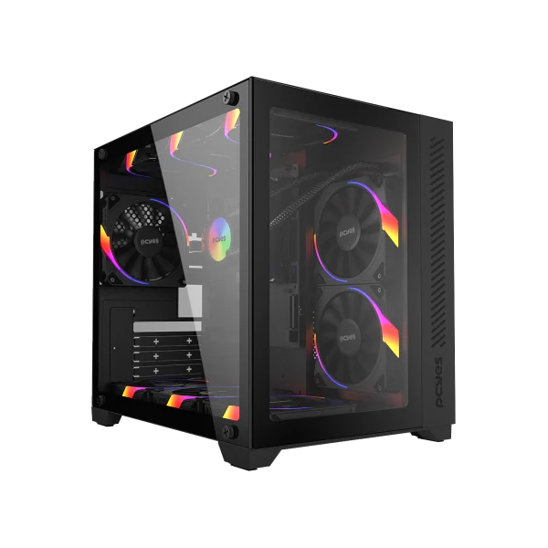 GABINETE GAMER PCYES FORCEFIELD MINI BLACK VULCAN - GFFMNBV