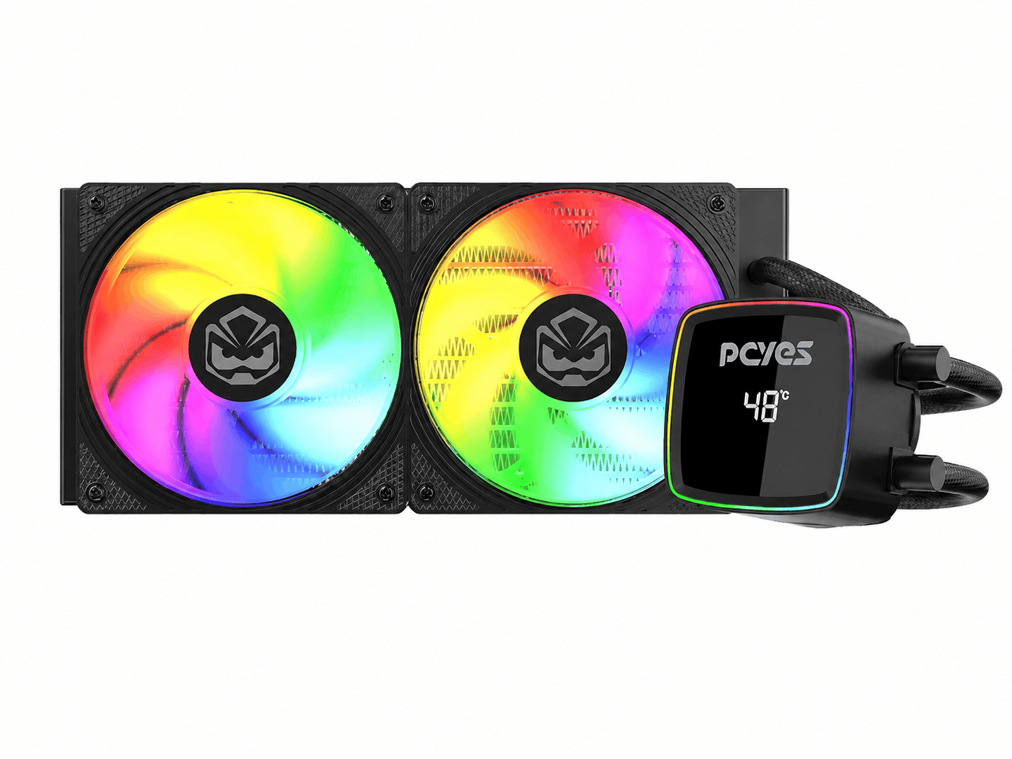 WATER COOLER PCYES DULEY BLACK VULCAN 240MM ARGB DISPLAY WCDLY240BV