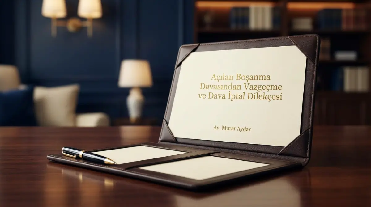 Açılan Boşanma Davasından Vazgeçme ve Dava İptal Dilekçesi