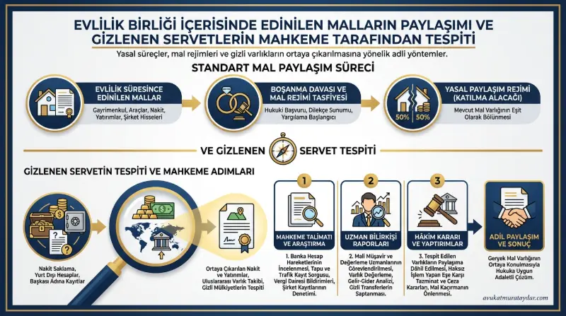 Boşanmada mal paylaşımı ve gizli mal varlığı tespiti süreci