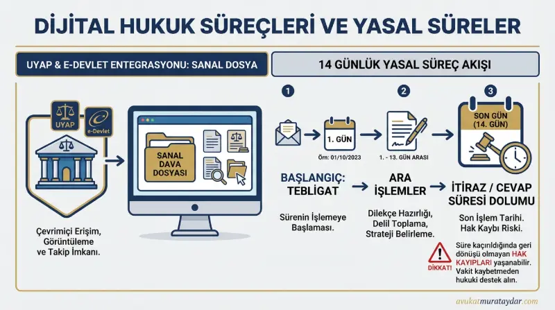 UYAP boşanma davası sorgulama ve 14 günlük yasal cevap süresi