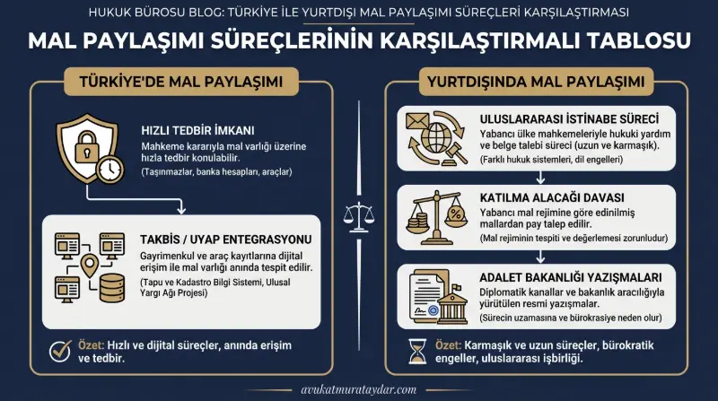 Türkiye ve Yurtdışı Mal Varlıkları Tedbir ve Tespit Süreçleri Karşılaştırması