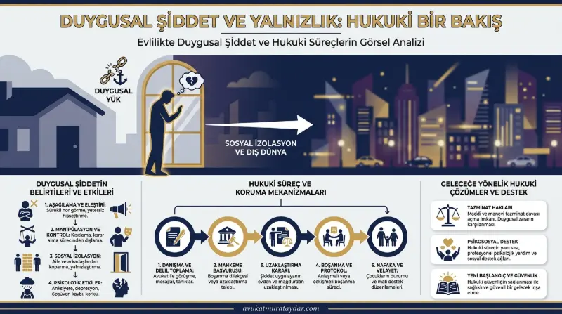 Evde yalnız bırakılan eşin yaşadığı duygusal şiddet ve hukuki süreç
