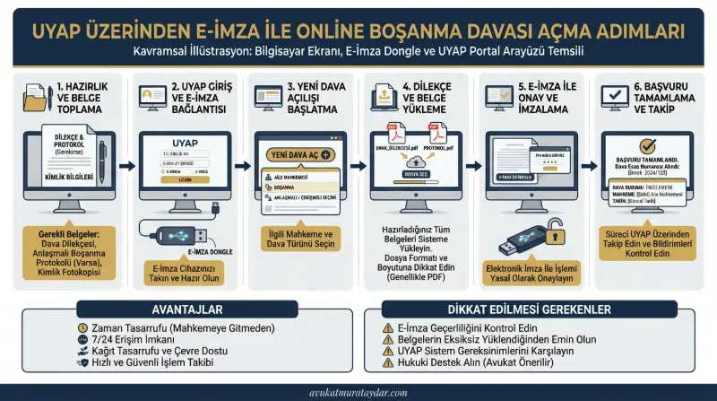 UYAP ve e-devlet üzerinden online boşanma davası nasıl açılır aşamaları