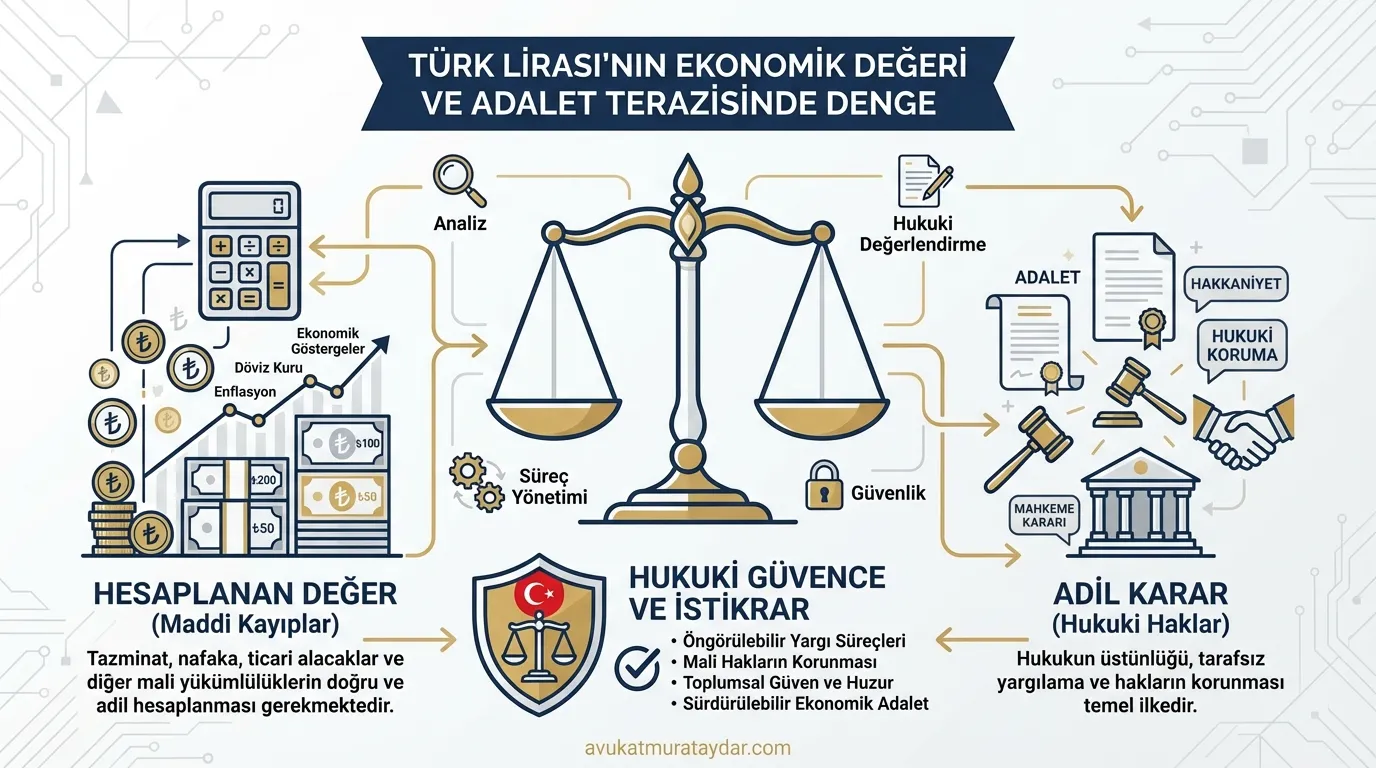 Nafaka hesaplama kriterleri ve adalet terazisi görselleştirmesi