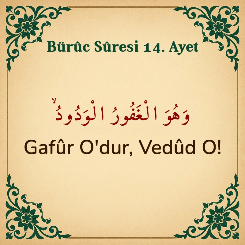 Buruc Suresi 14. Ayet