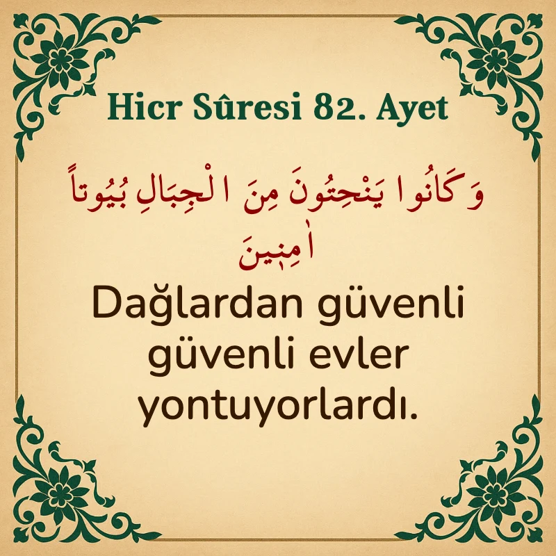 Hicr Suresi 82. Ayet Arapça ve Türkçe meali