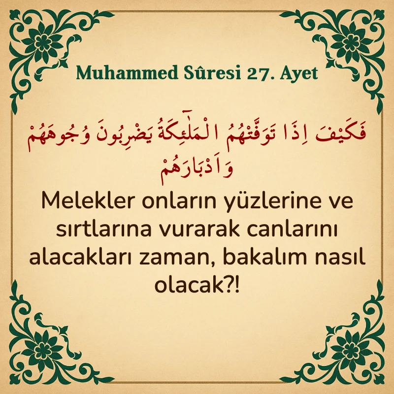 Muhammed Suresi 27. Ayet Arapça ve Türkçe meali