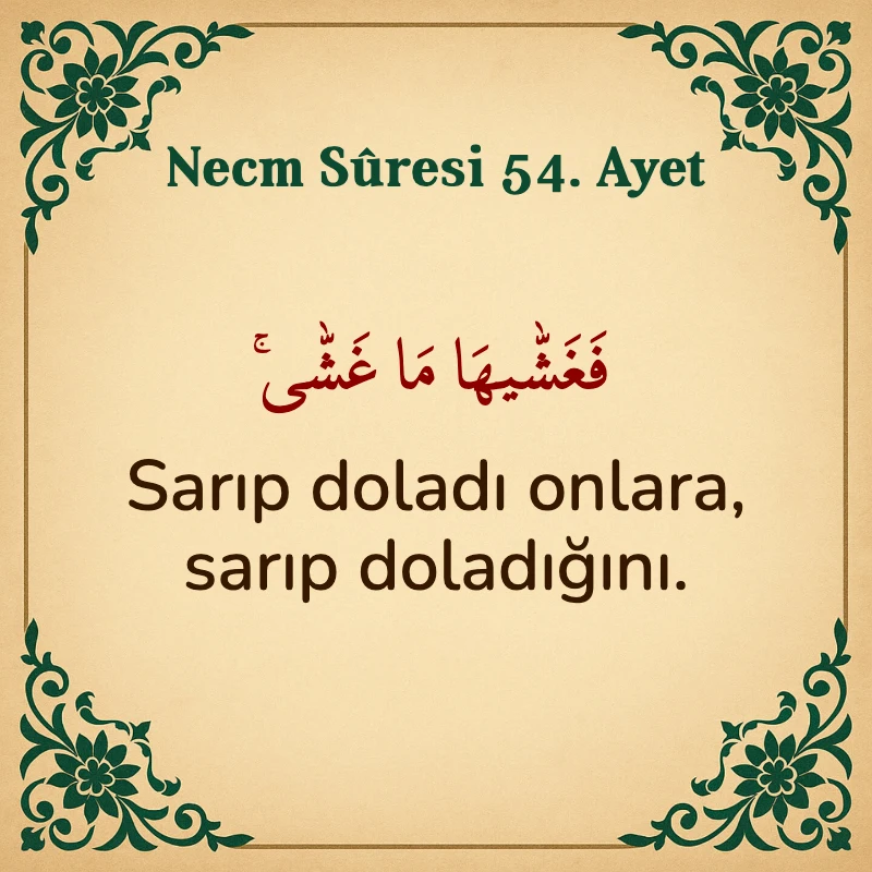 Necm Suresi 54. Ayet Arapça ve Türkçe meali