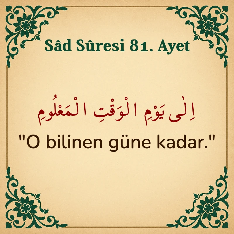Sad Suresi 81. Ayet Arapça ve Türkçe meali