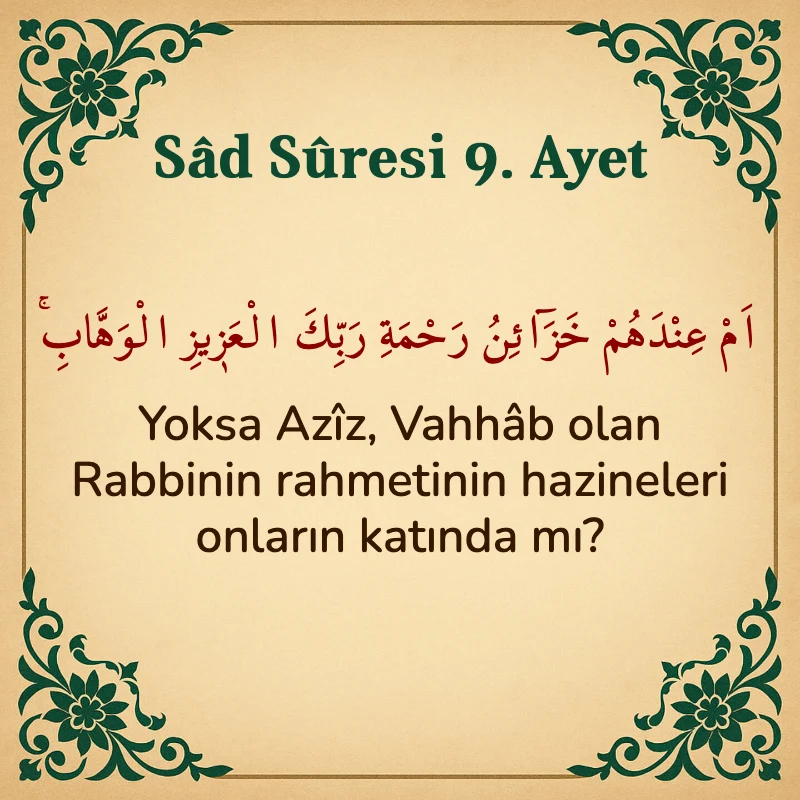 Sad Suresi 9. Ayet Arapça ve Türkçe meali