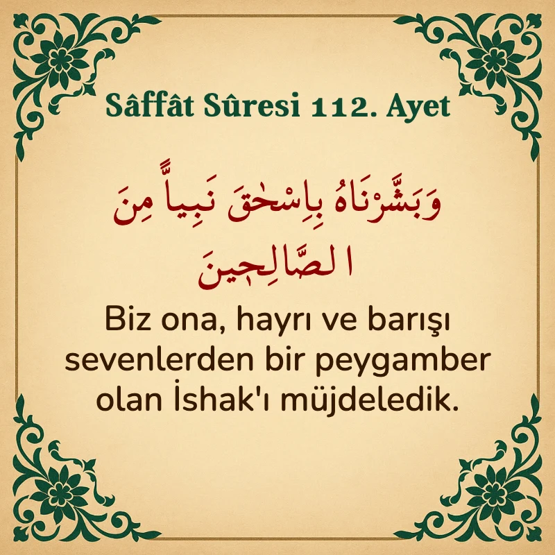 Saffat Suresi 112. Ayet Arapça ve Türkçe meali