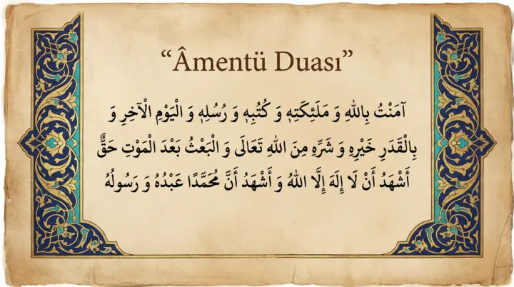 Amentü Duası Arapçası
