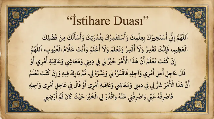 İstihare Duası Arapçası