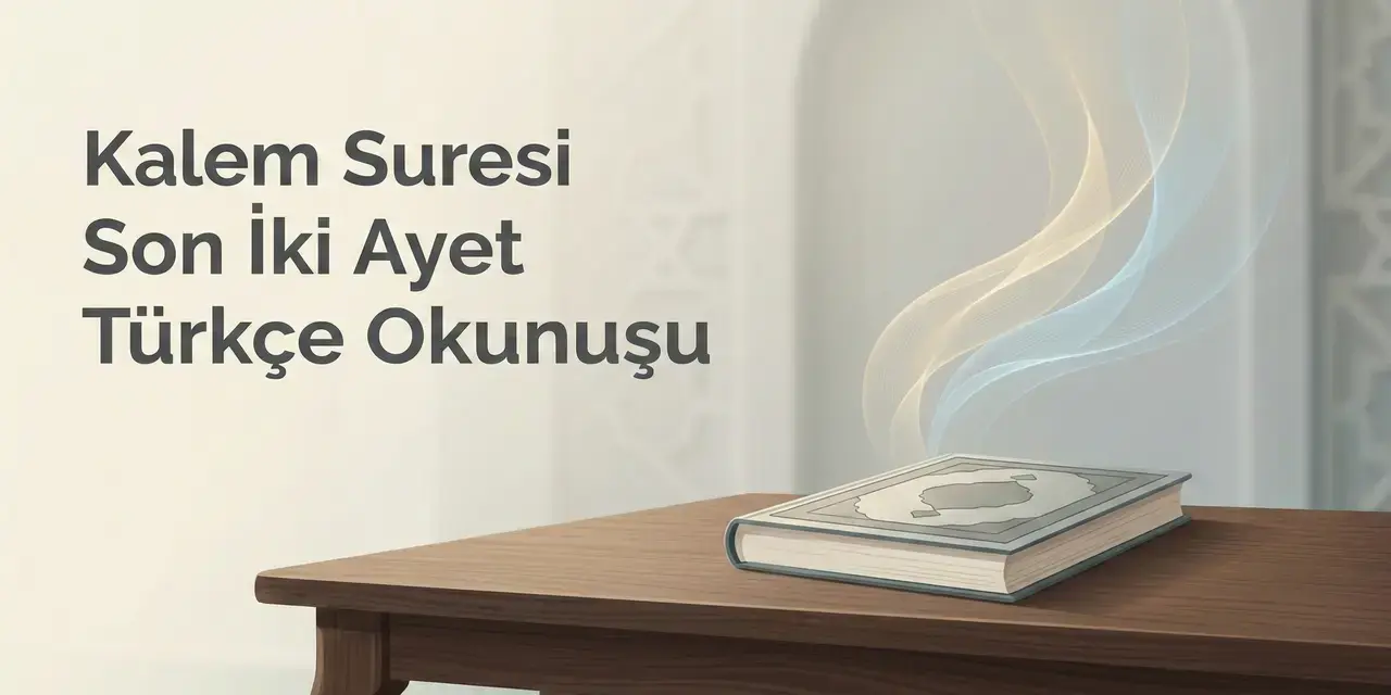 Kalem Suresi Son İki Ayet Türkçe Okunuşu, Arapçası ve Meali