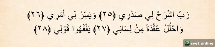 Zihin Açıklığı İçin Okunacak Dua (Rabbişrah Lî Sadrî)