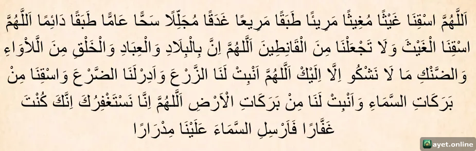 Peygamberimizin Okuduğu Yağmur Duası