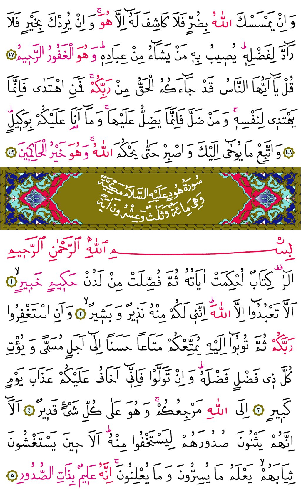 Yûnus ve Hûd Sûresi - 220. Sayfa Arapçası
