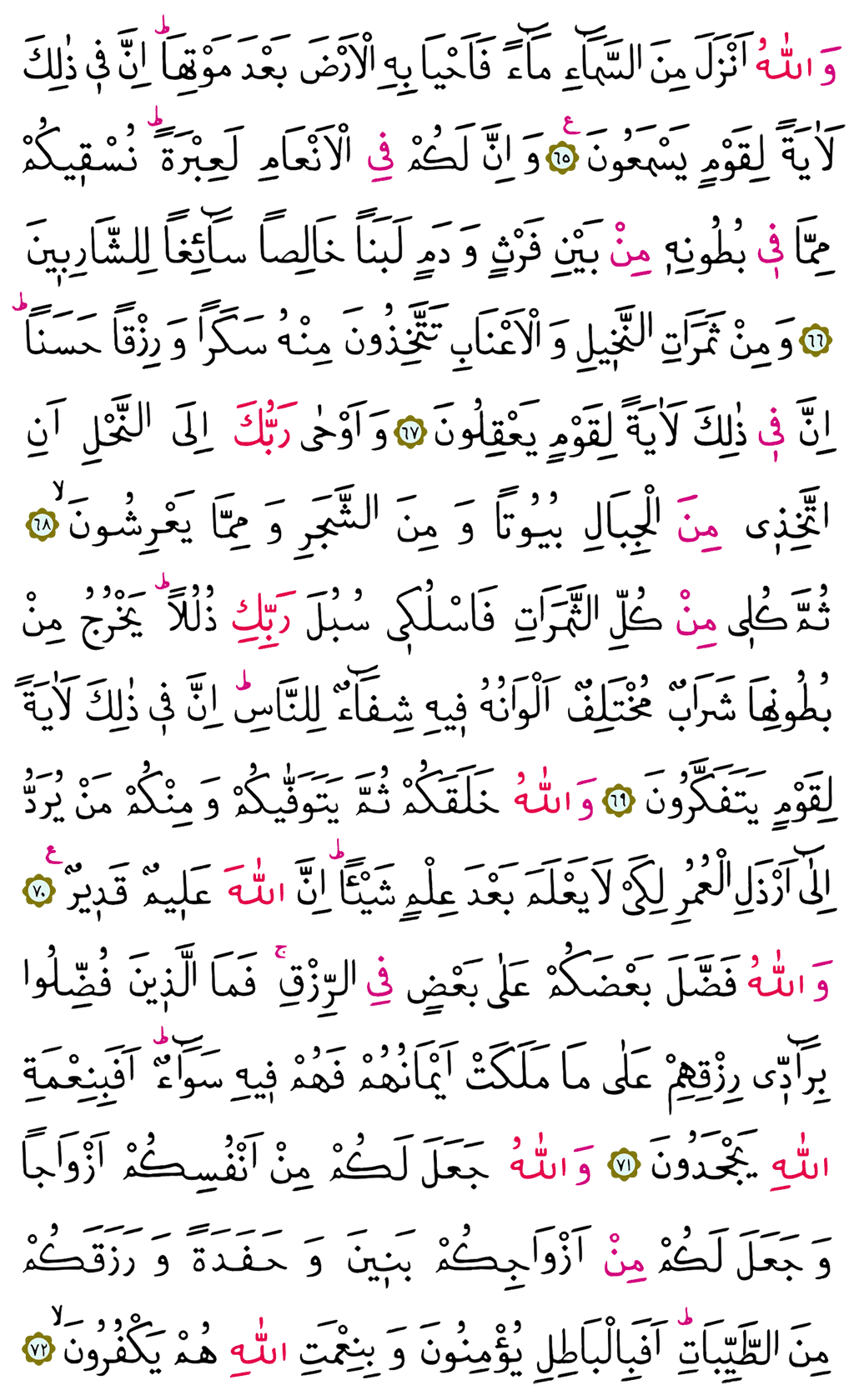 Nahl Sûresi - 273. Sayfa Arapçası