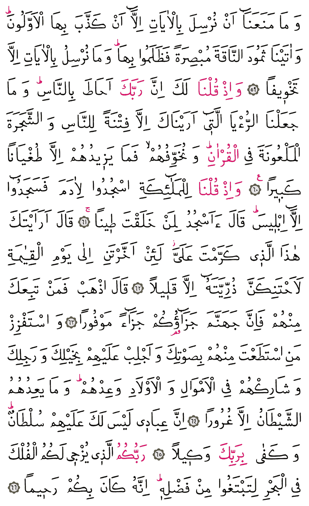 İsrâ Sûresi - 287. Sayfa Arapçası
