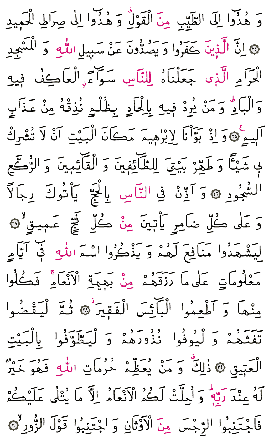 Hac Sûresi - 334. Sayfa Arapçası