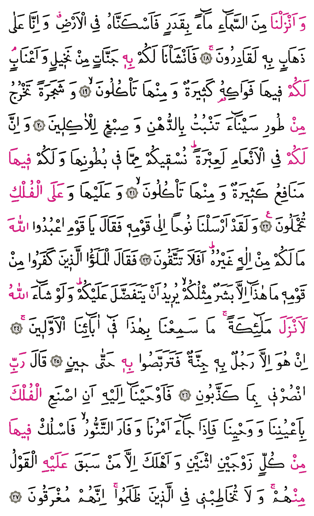 Mü'minûn Sûresi - 342. Sayfa Arapçası