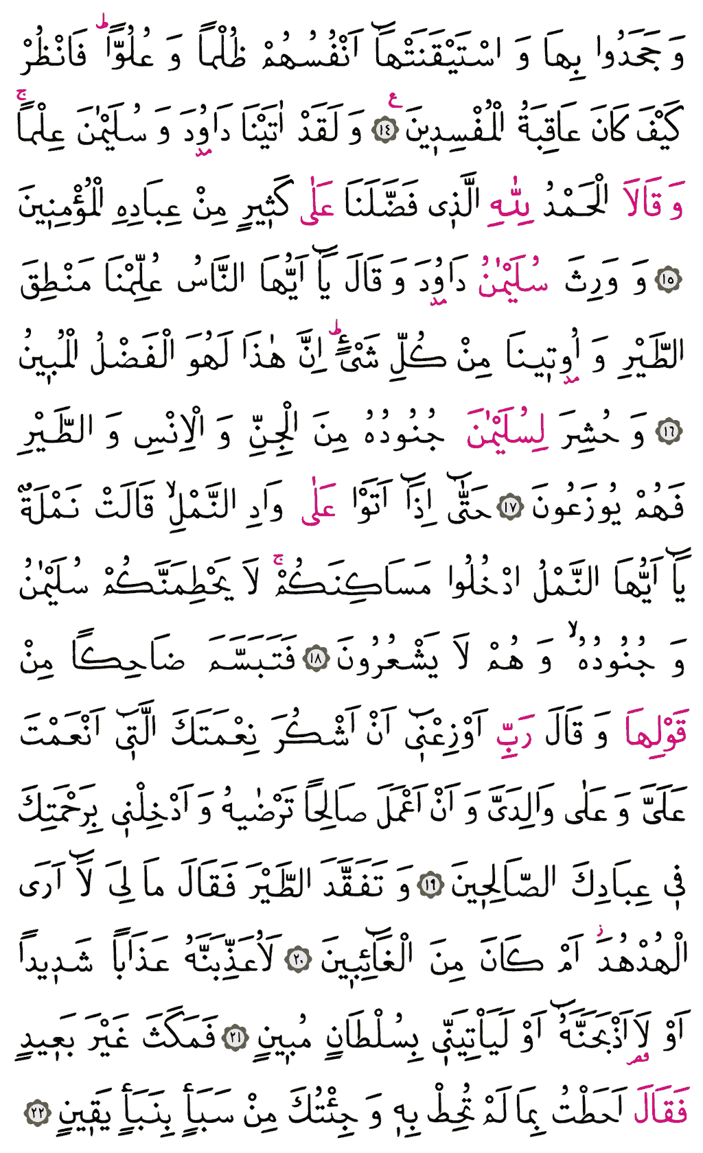 Neml Sûresi - 377. Sayfa Arapçası